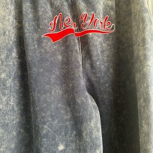 Fashion Nova Blue and Red Track Pants